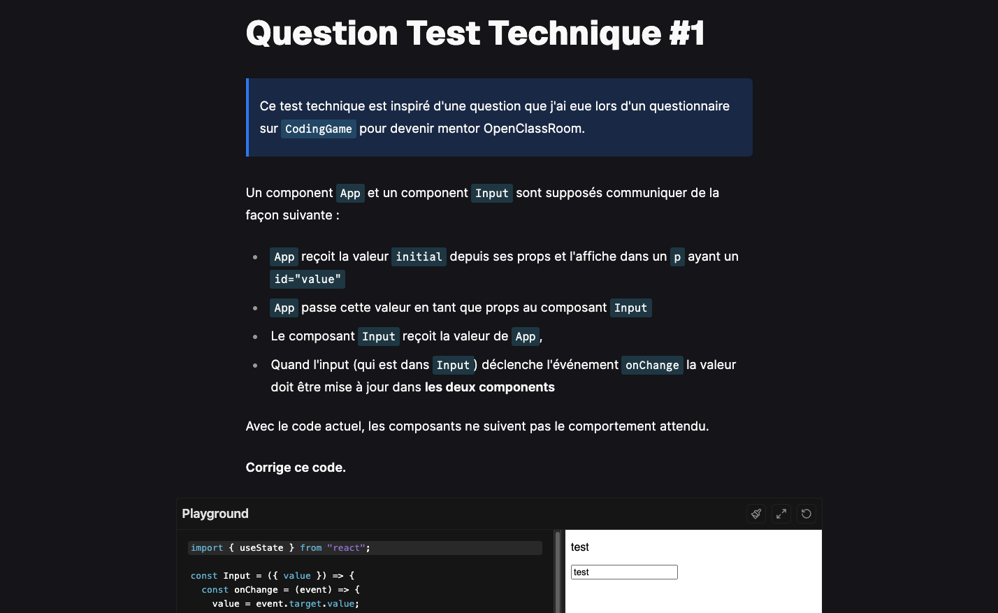 bonus sur react